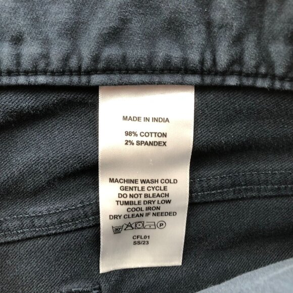 Quince Mens Pants 34x30 Navy Blue Cotton Blend Straight-Leg Casual - Picture 13 of 16